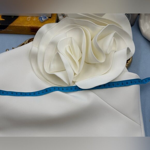 🆕 ACLER 🧿 NWOT Turflea One Shoulder Mini Dress, Ivory - Sz AU 14 US 10 - Picture 14 of 16